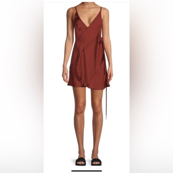 Free People Dresses & Skirts - New! Free people intimately cowboy SZ XS like me wrap mini slip dress.